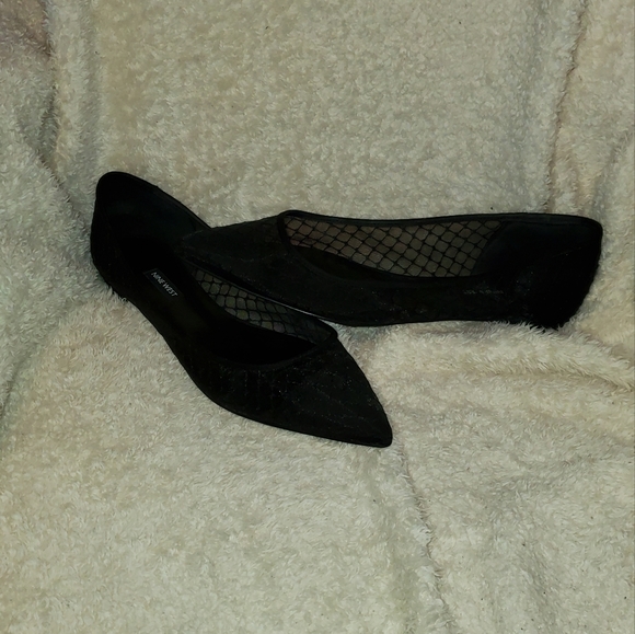 Nine West Black Sheer-Accent Alicea Flat - Picture 7 of 10